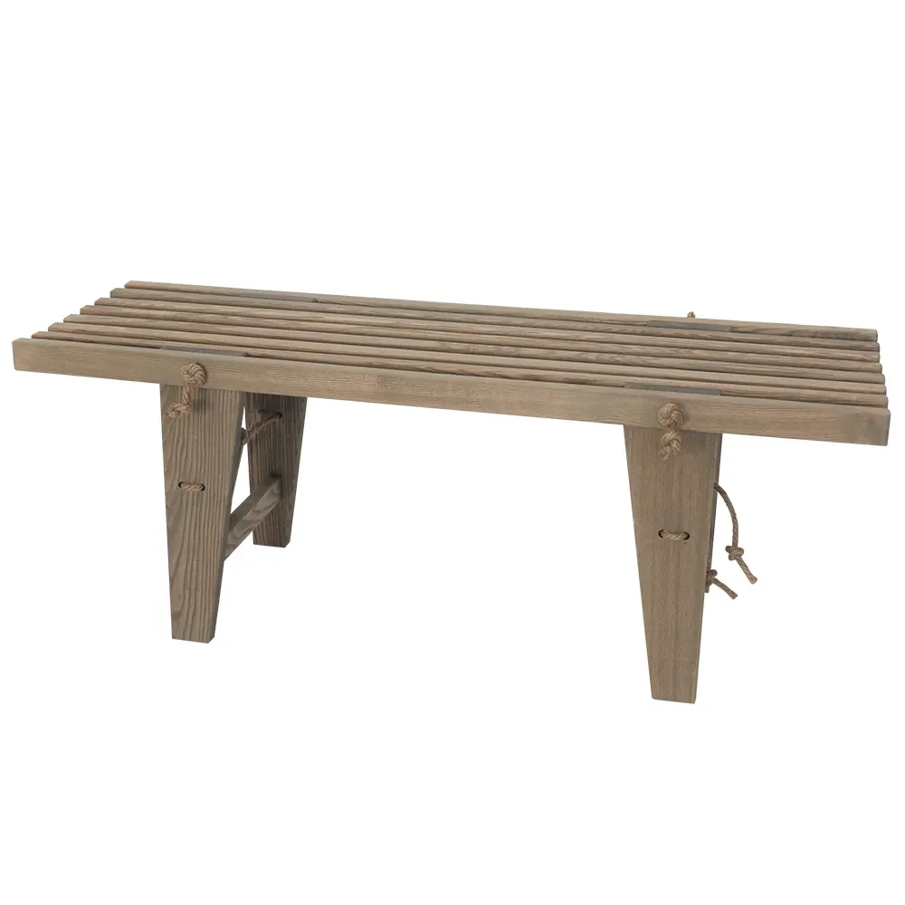 Hillerstorp, D-Bench Penkki 120 cm Harmaa öljytty saarnipuu