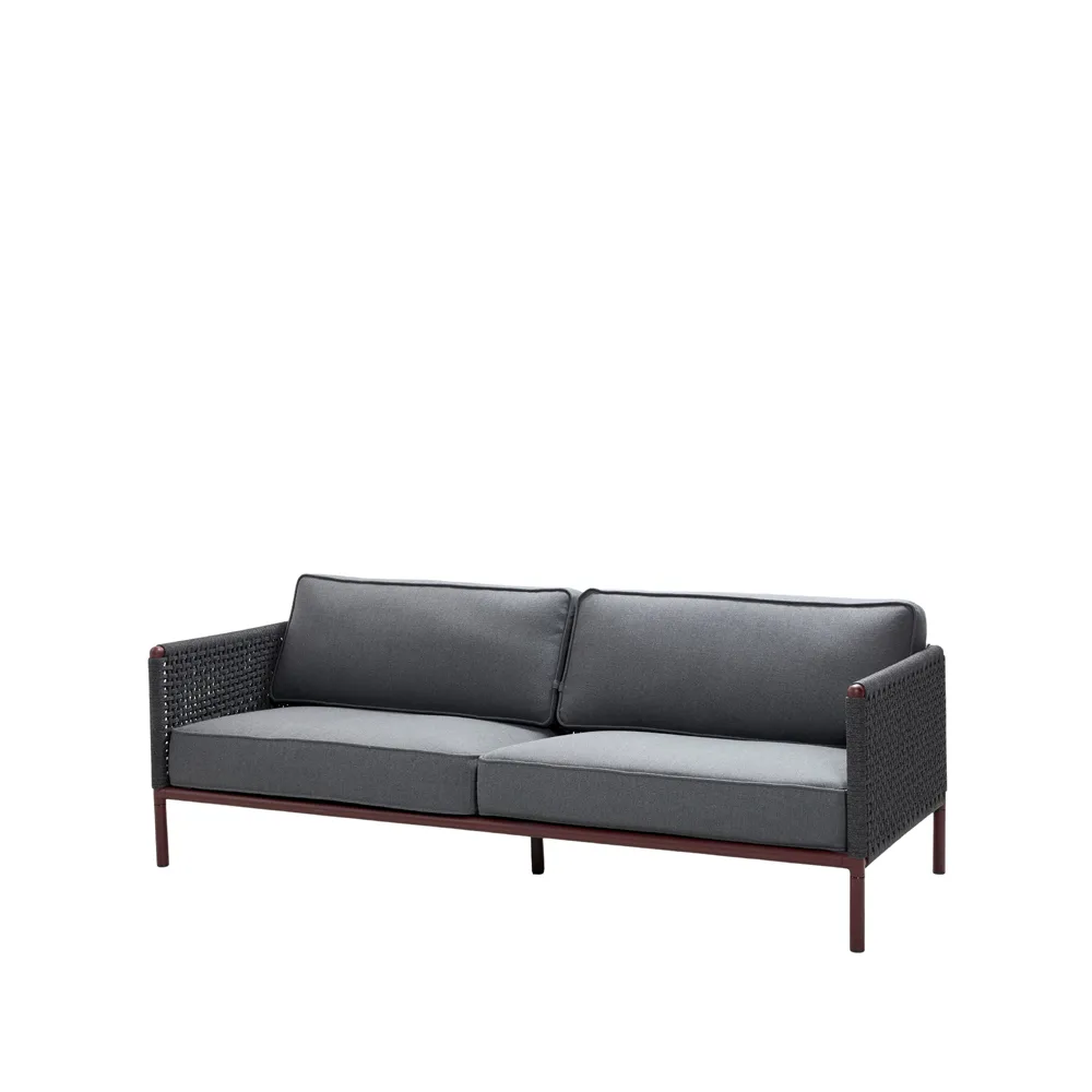 Cane-line Encore 3-istuttava sohva Cane-Line airtouch bordeaux/tummanharmaa