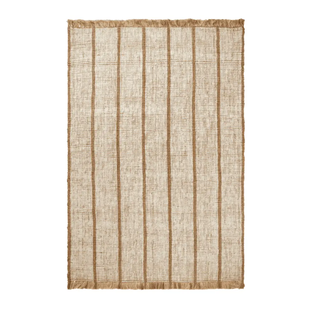Ferm Living, Athens Käsin kudottu juuttimatto 200x300 cm - Natural/Off-white