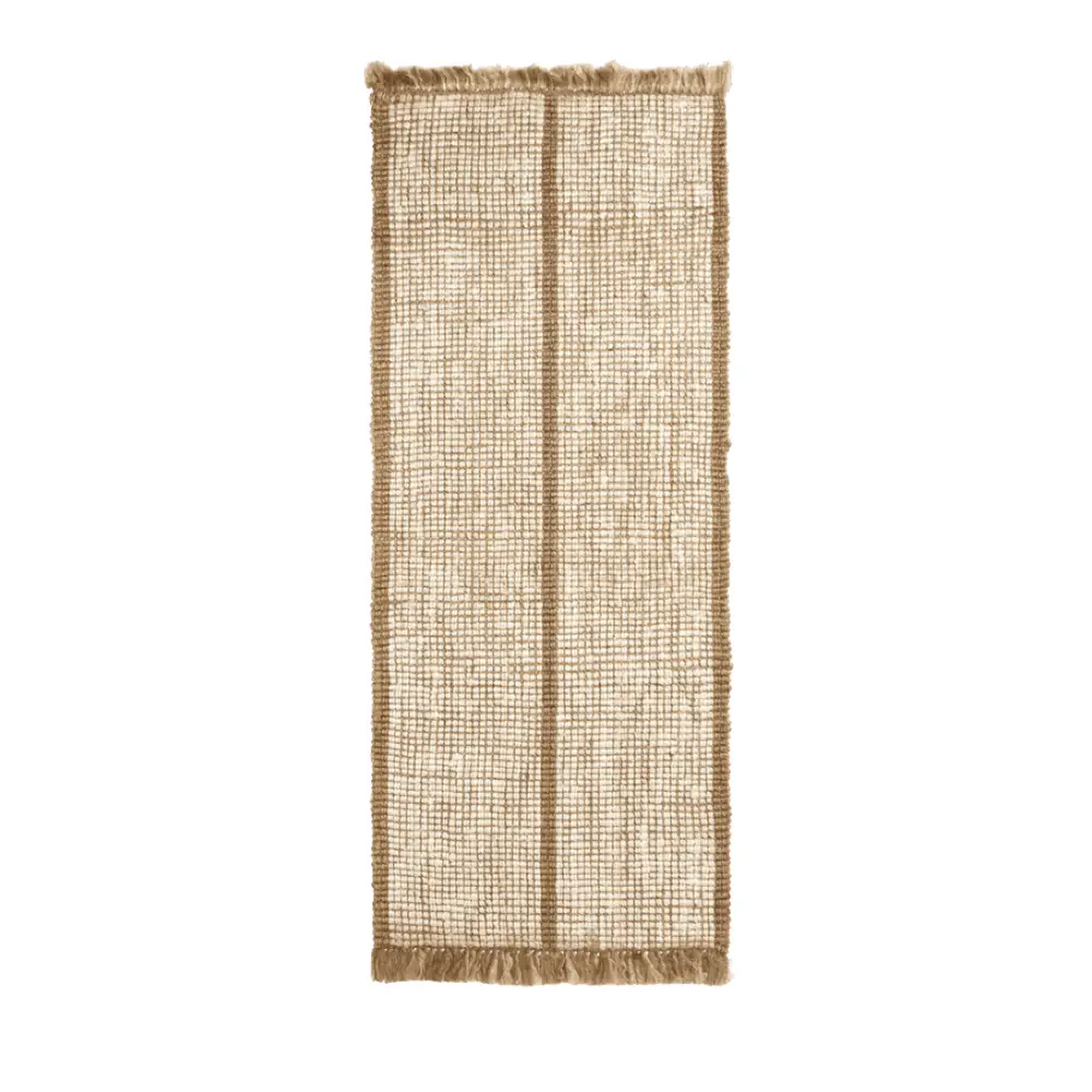 Ferm Living, Athens Käsin kudottu juuttimatto 80x200 cm- Natural/Off-whi