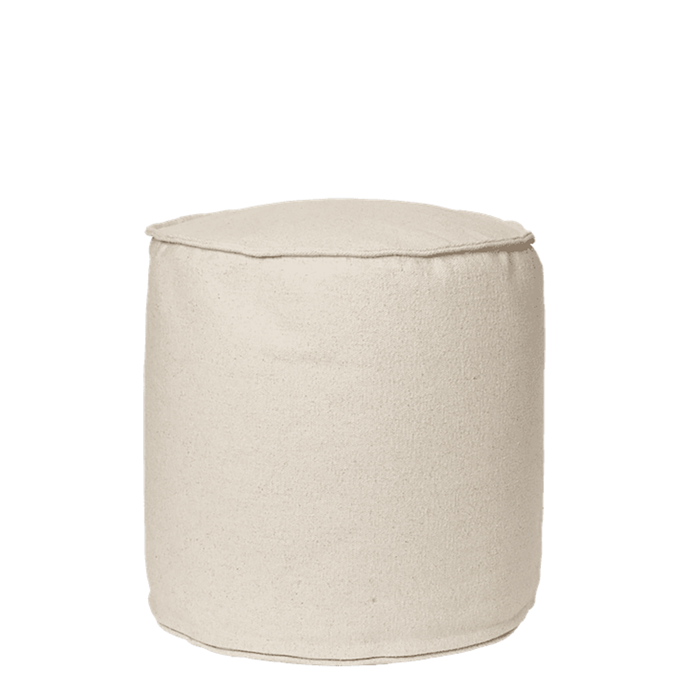 Ferm Living, Aun puuvillapouff - Ø40 - Luonnonvalkoinen