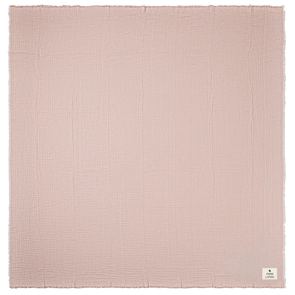 Ferm Living, Fino Päiväpeitto - Terracotta/Off-white