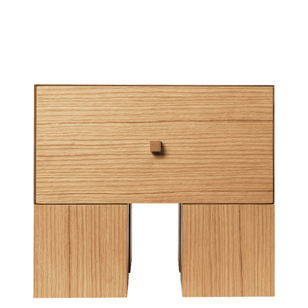 Ferm Living, Kuben yöpöytä 1x1 - Natural Oak Viner