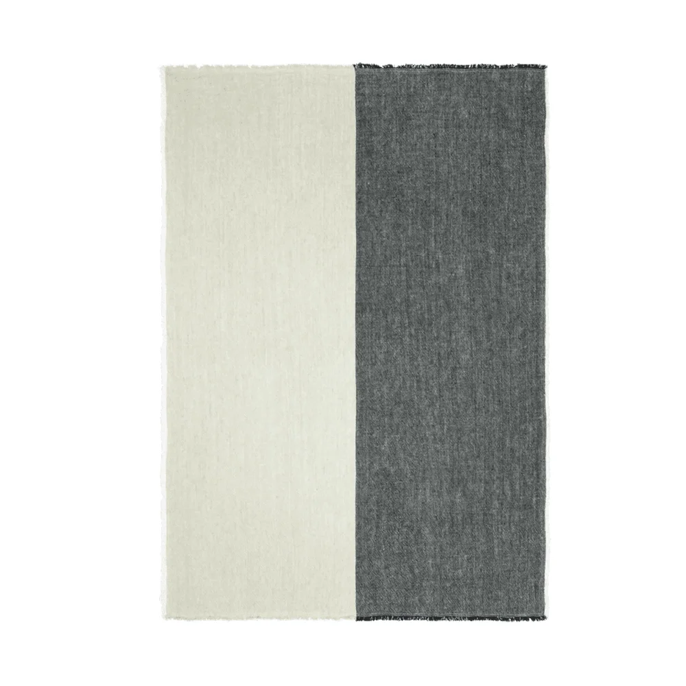 Ferm Living, Pila Pellava peitto Black/Elm Green