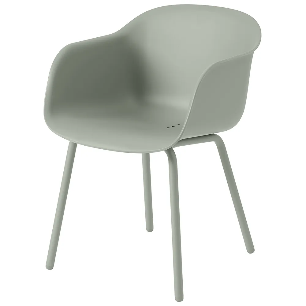 Muuto, Fiber Outdoor Tuoli käsinojalla Dusty Green