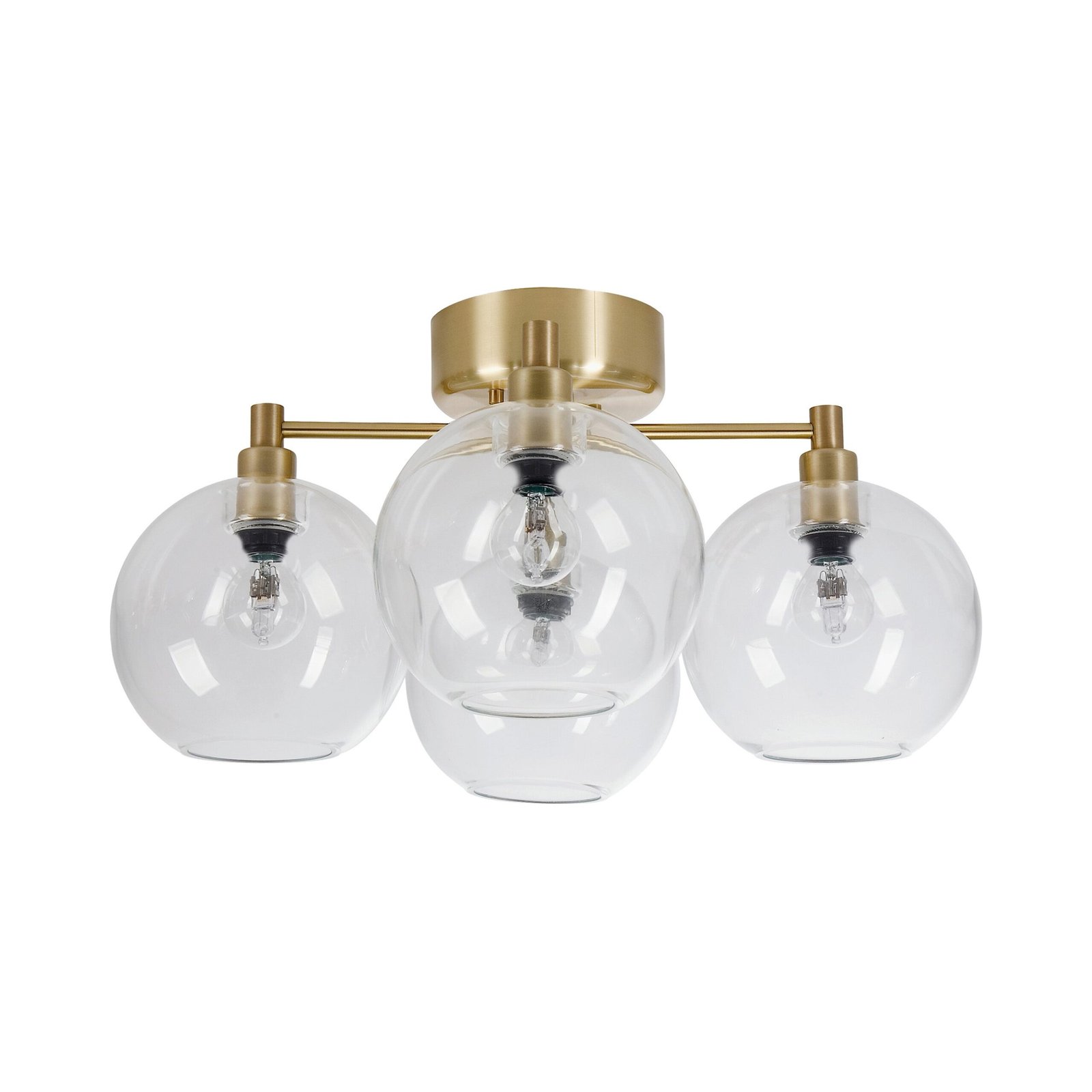 Belid, Gloria Plafond D460 messinki/Klart lasi 4Xe14