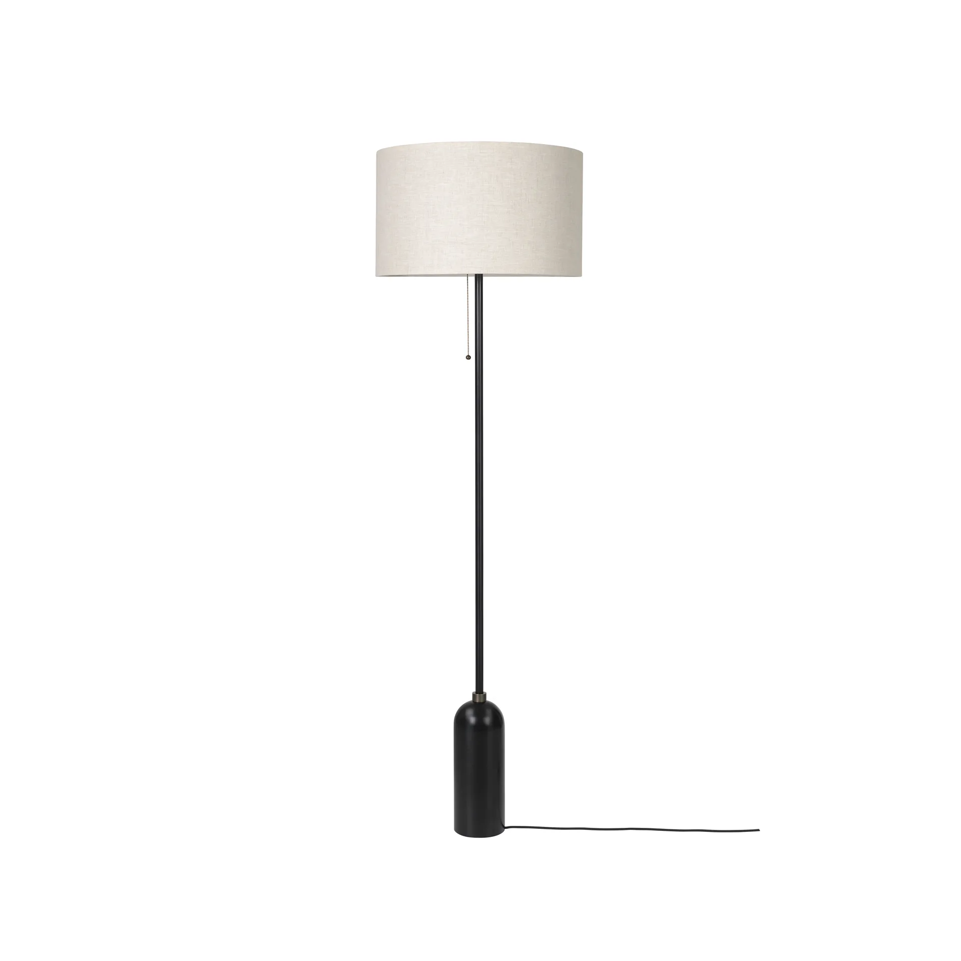 GUBI Gravity lattiavalaisin Musta teräs/canvas