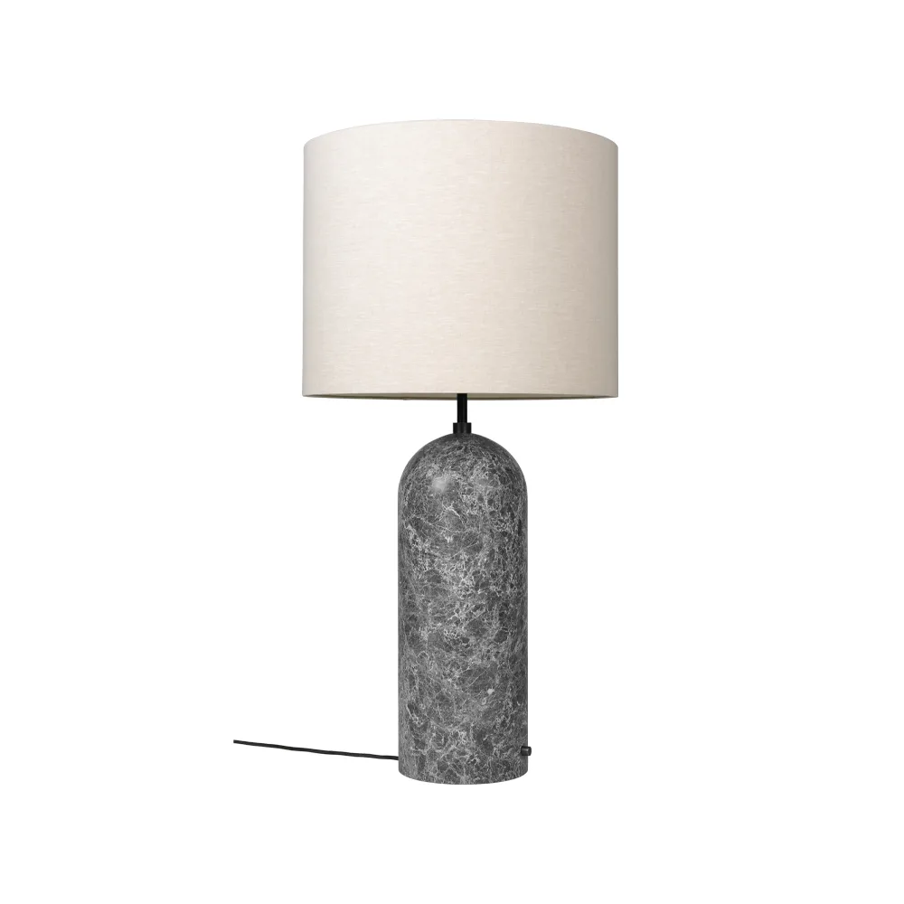GUBI Gravity XL -lattiavalaisin Harmaa marmori/canvas, low