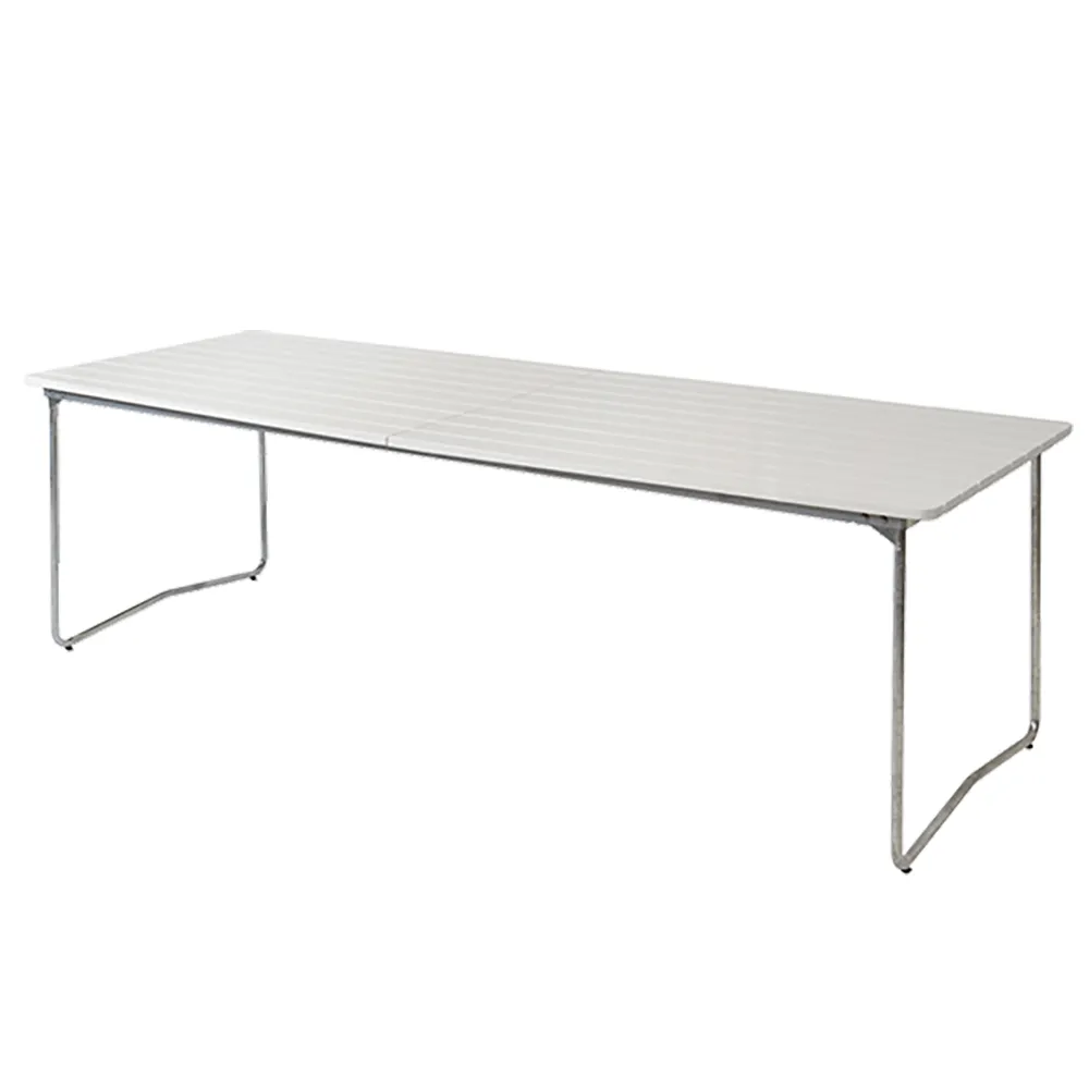 Grythyttan Stålmöbler, Ruokapöytä B31 230 Valkolakattu tammi / kuumasinkitty runko