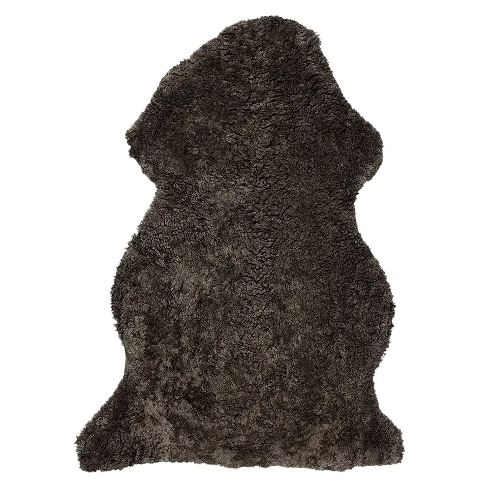 Skinnwille, Curly lampaannahka  60x95 cm Dark Brown