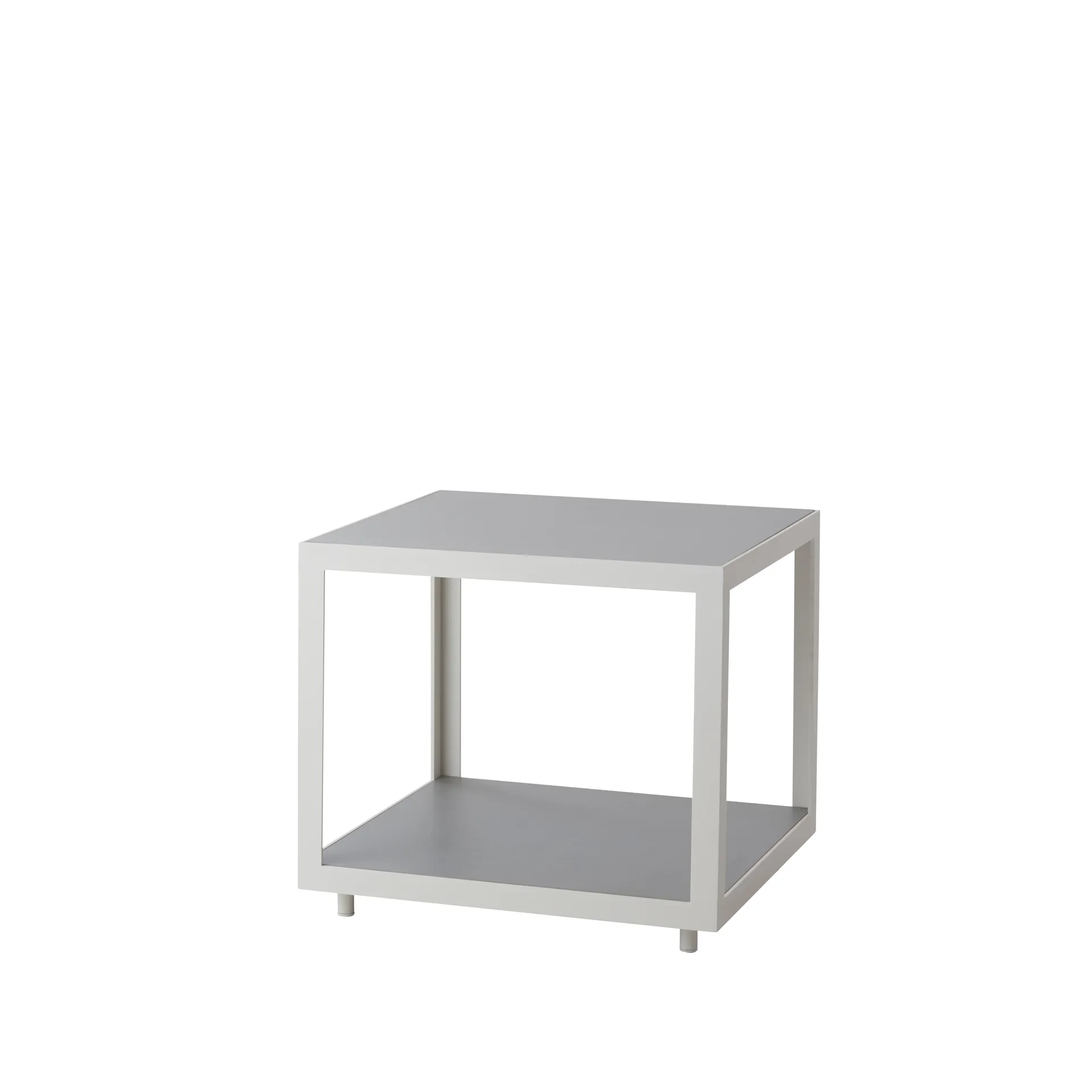 Cane-line Level sivupöytä Light grey, keramiikka, valkoinen jalusta