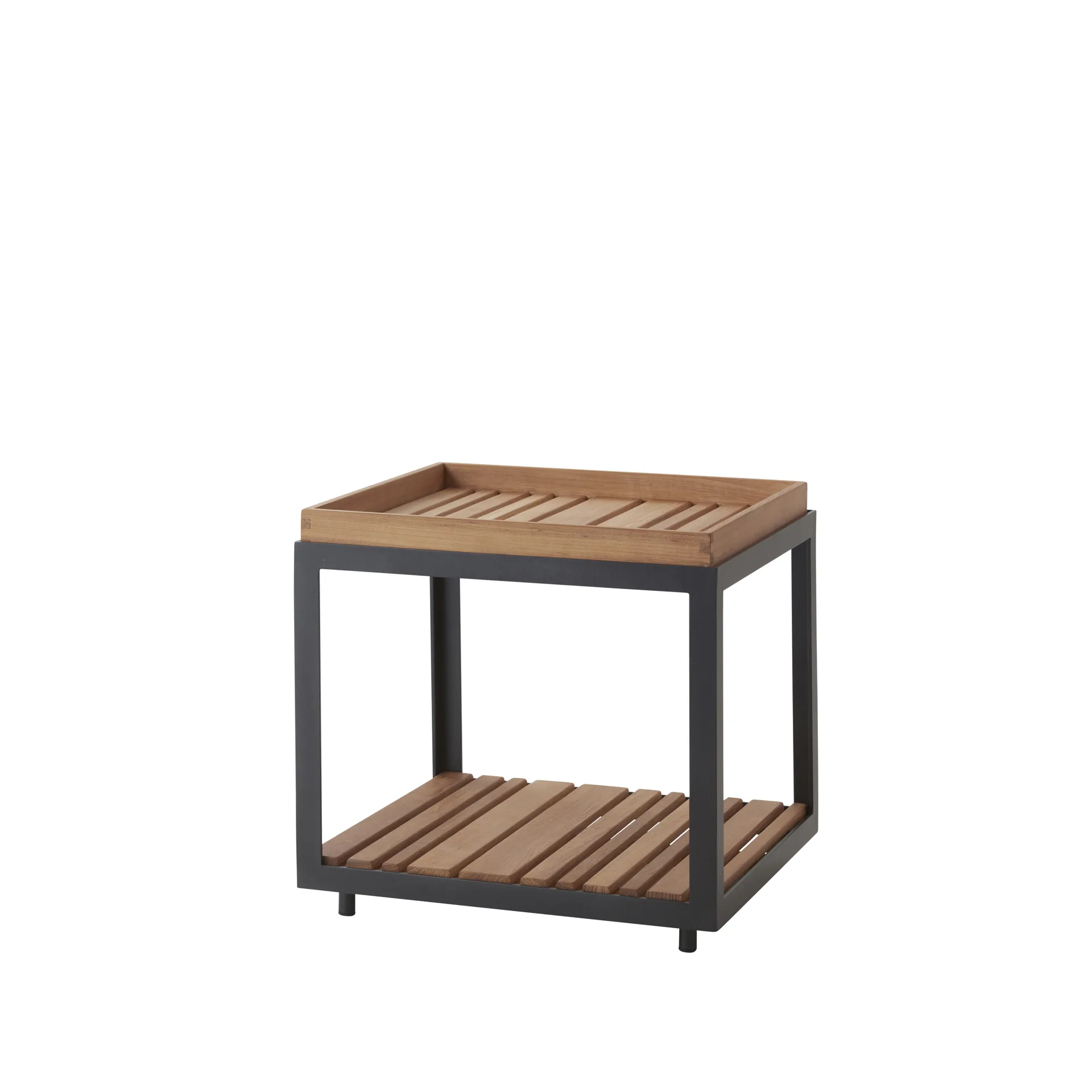 Cane-line Level sivupöytä Teak-lava grey jalusta