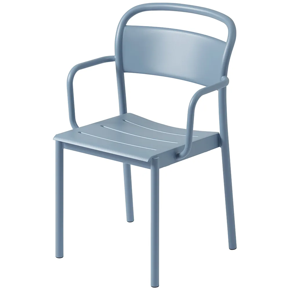 Muuto, Linear Steel Tuoli käsinojilla - Pale Blue