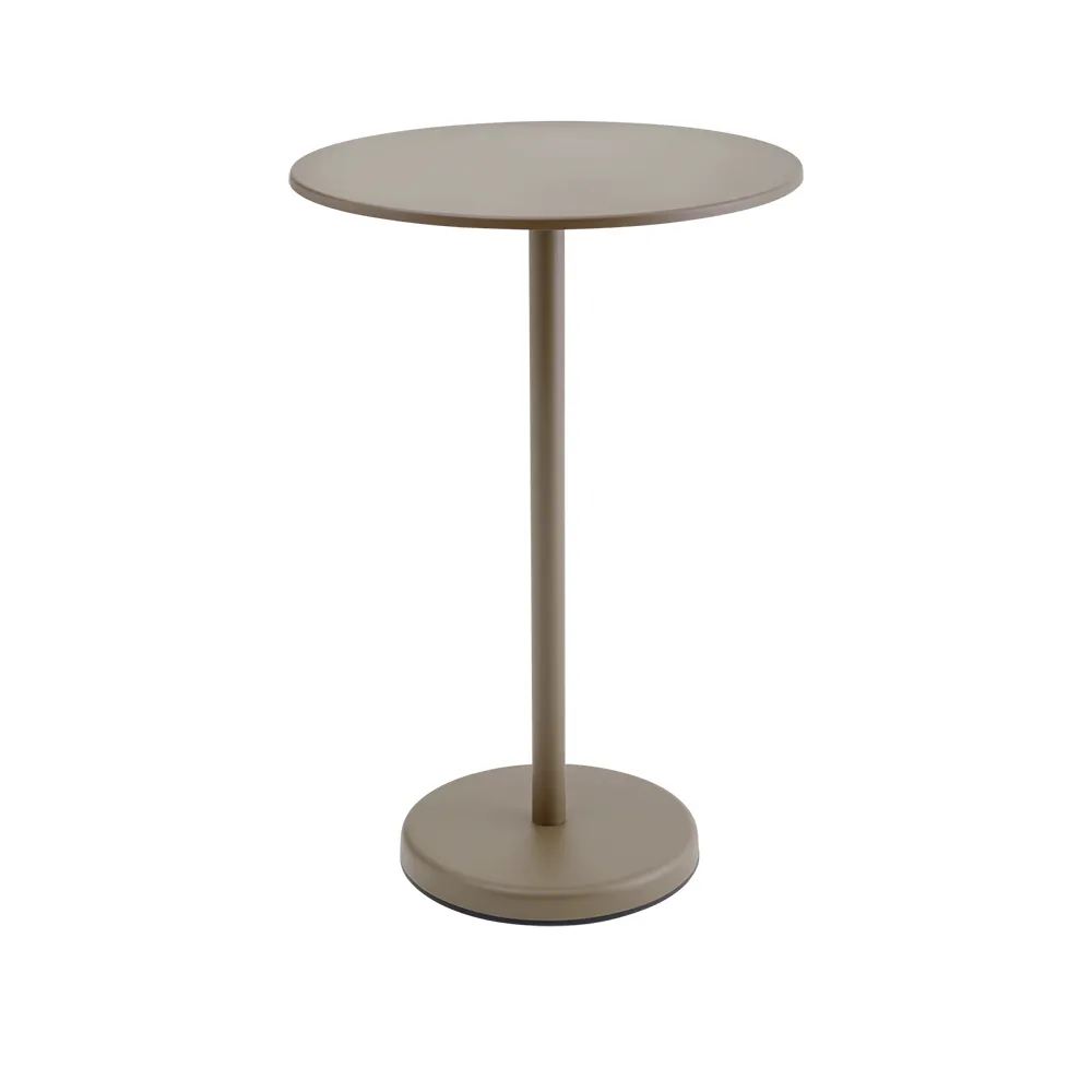 Muuto, Linear Steel Baaripöytä  Ø70 cm Taupe