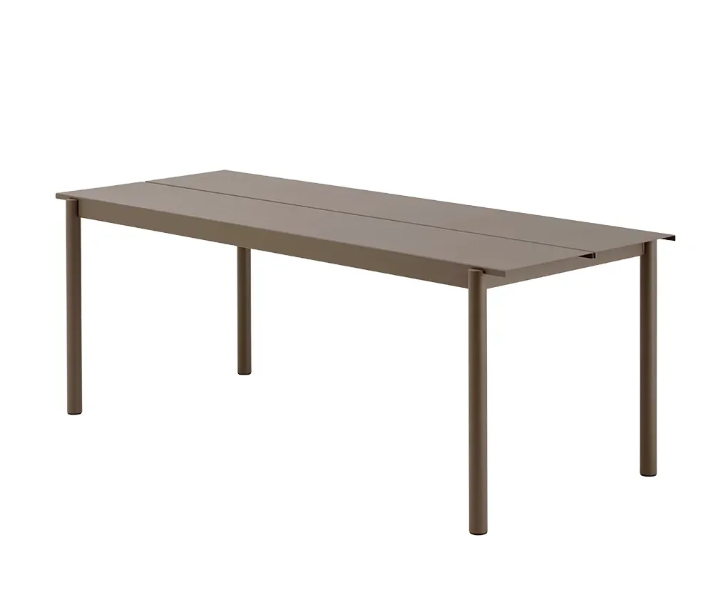 Muuto, Linear Steel Ruokapöytä 200X75 cm Taupe