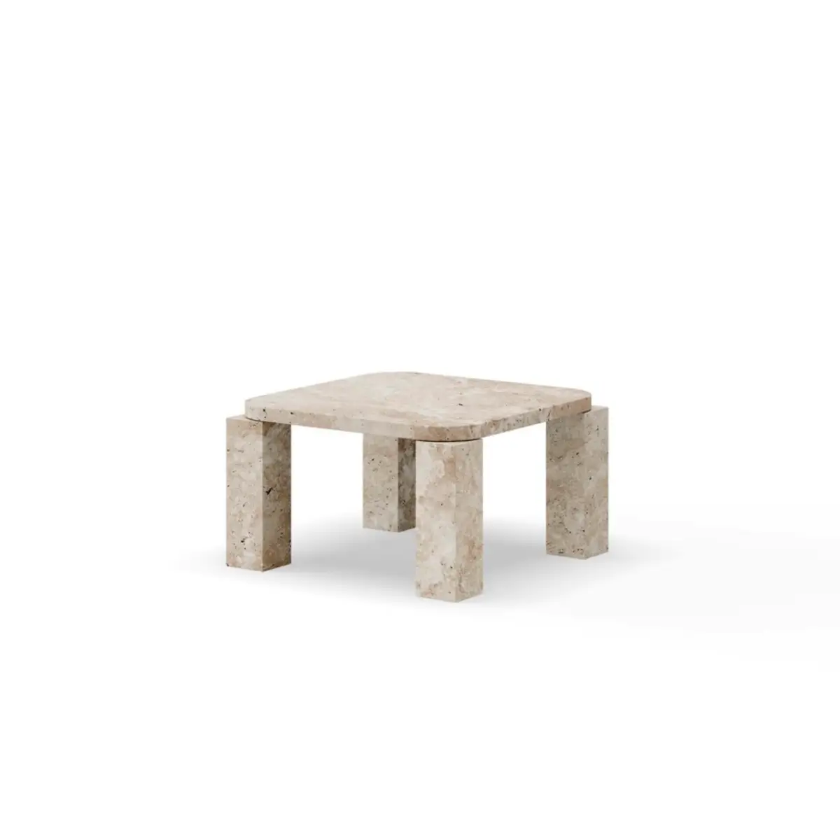 New Works, Atlas Sohvapöytä 60x60 Unfilled Travertine