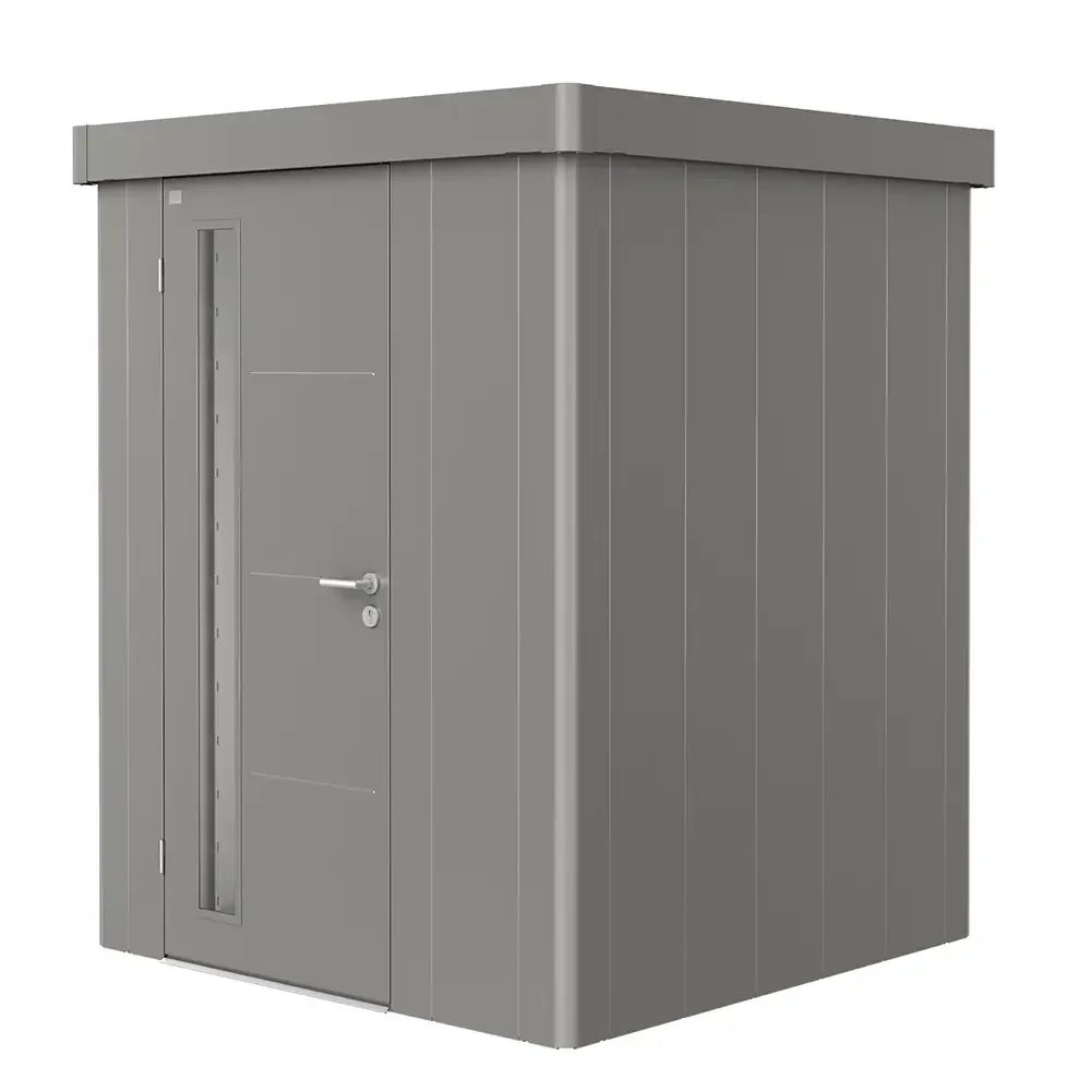 Biohort, puutarhavarasto Neo 1A kanssa Standarddörr, metallic kvarts-harmaa