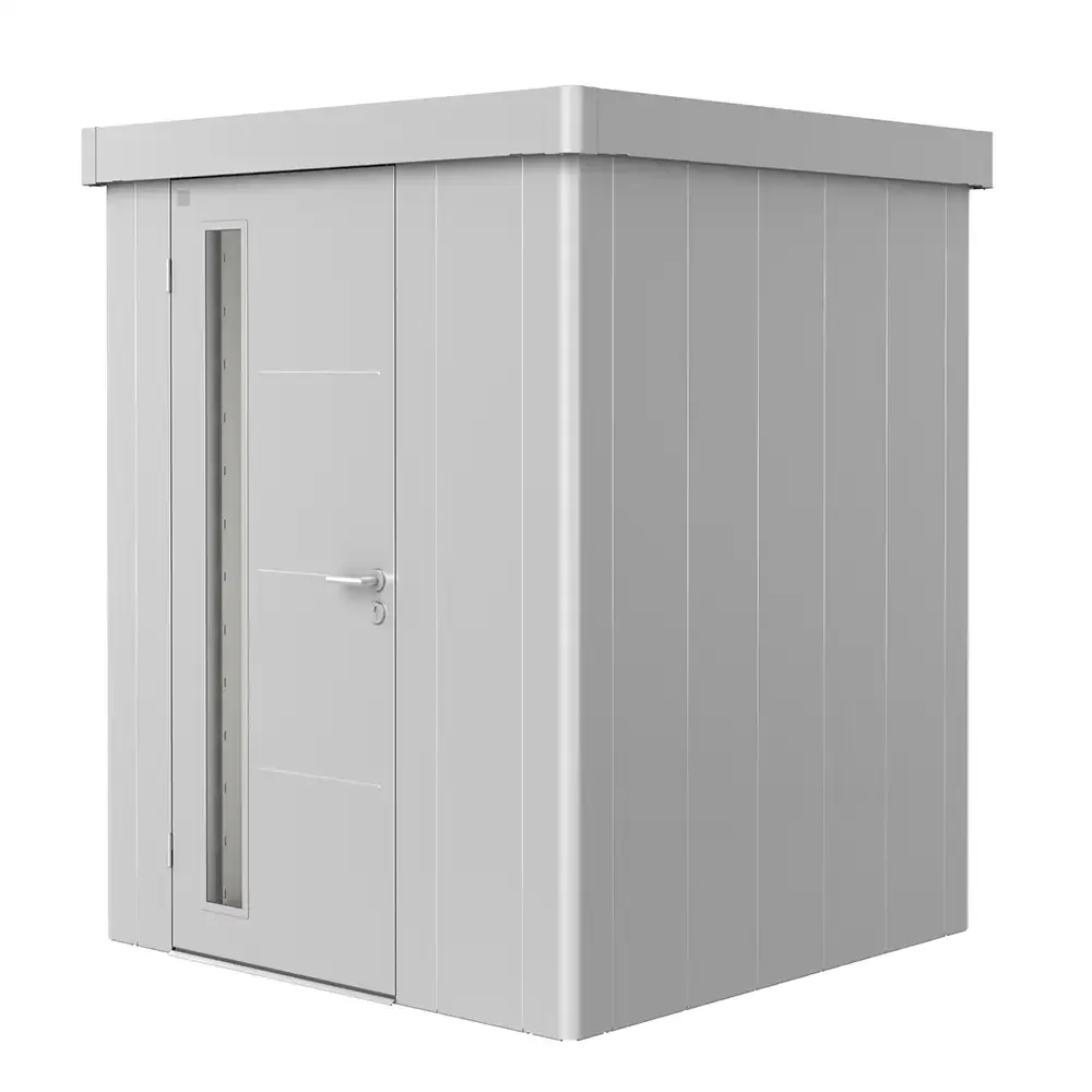 Biohort, puutarhavarasto Neo 1A kanssa Standarddörr, metallic hopea
