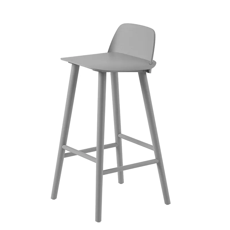 Muuto, Nerd baarituoli 75 cm - metallisen jalkatuen kanssa - Grey