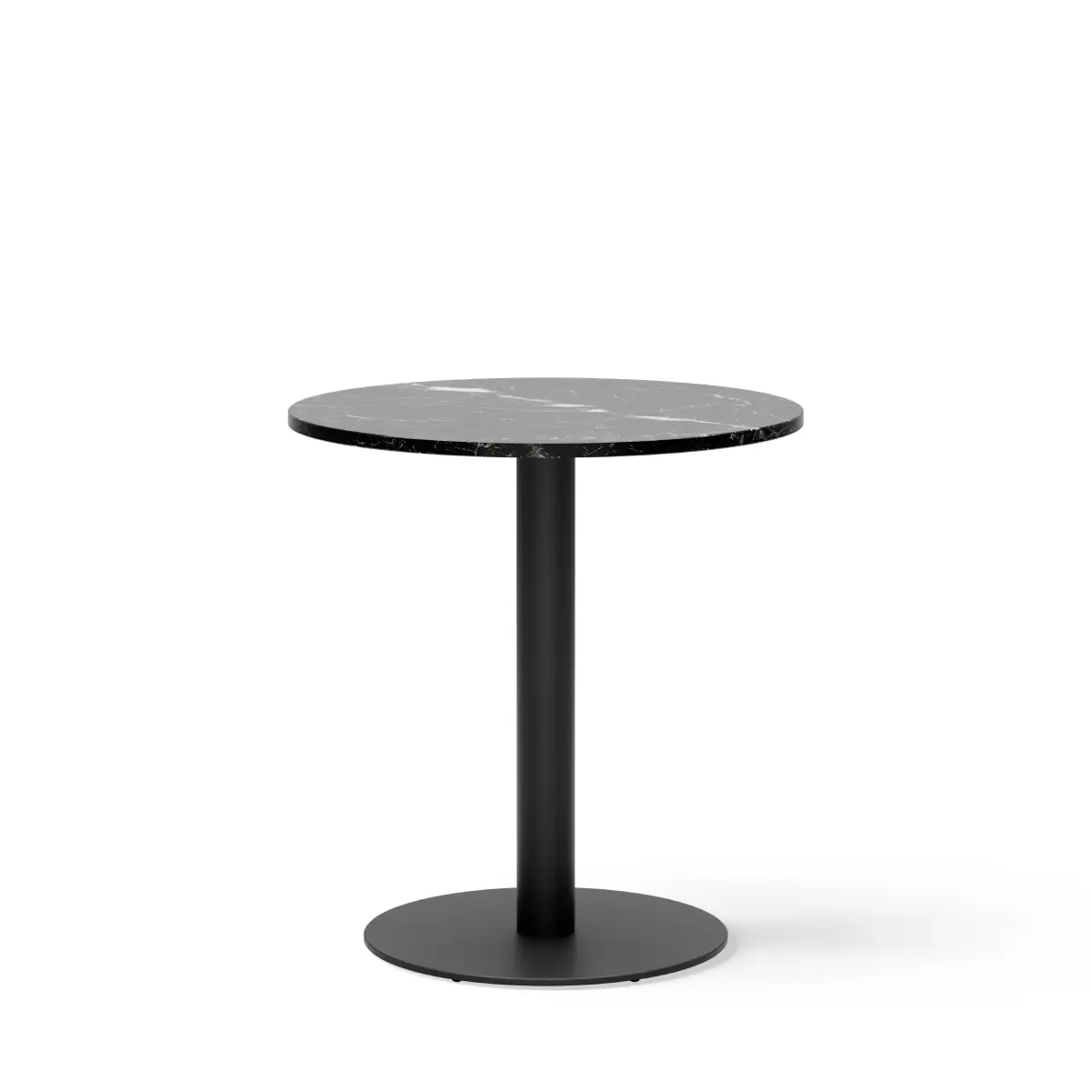 New Works, Florence Pylväspöytä Ø70cm Musta Marquina Marmori