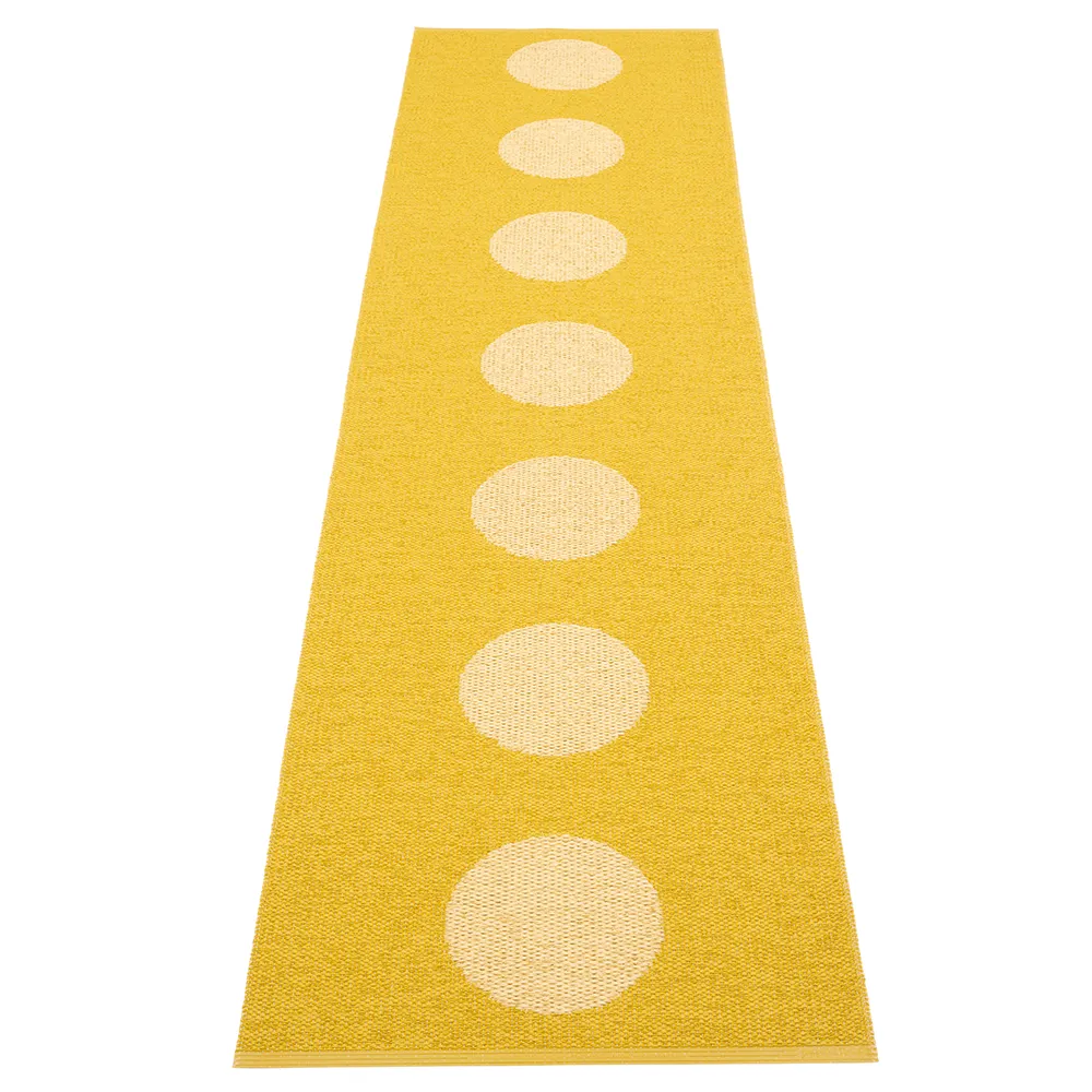 Pappelina, Vera Pop matto Mustard/Pale Yellow 70 x 280cm