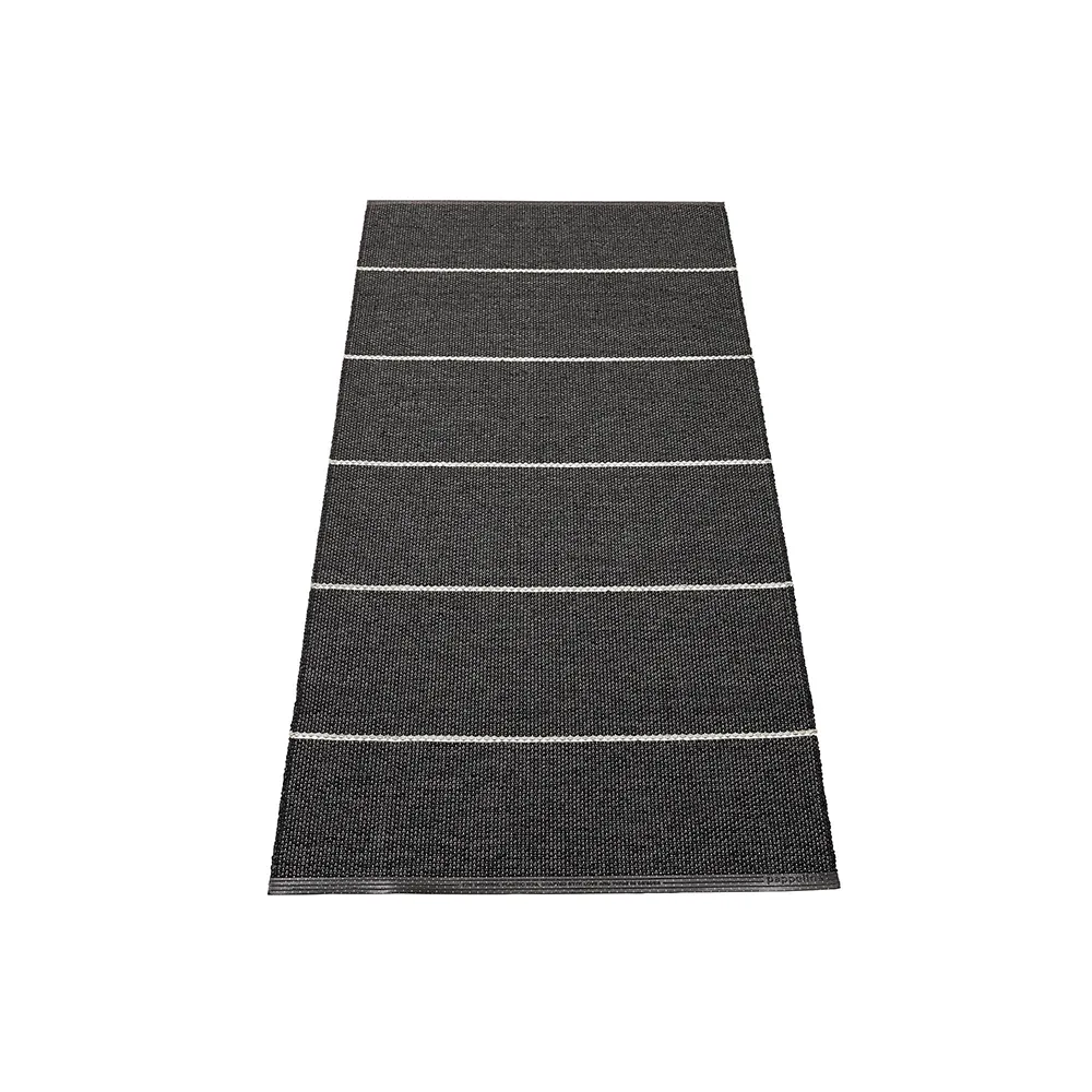 Pappelina, Lea matto Black/Misty Mint/Vanilla 70 x 150 cm