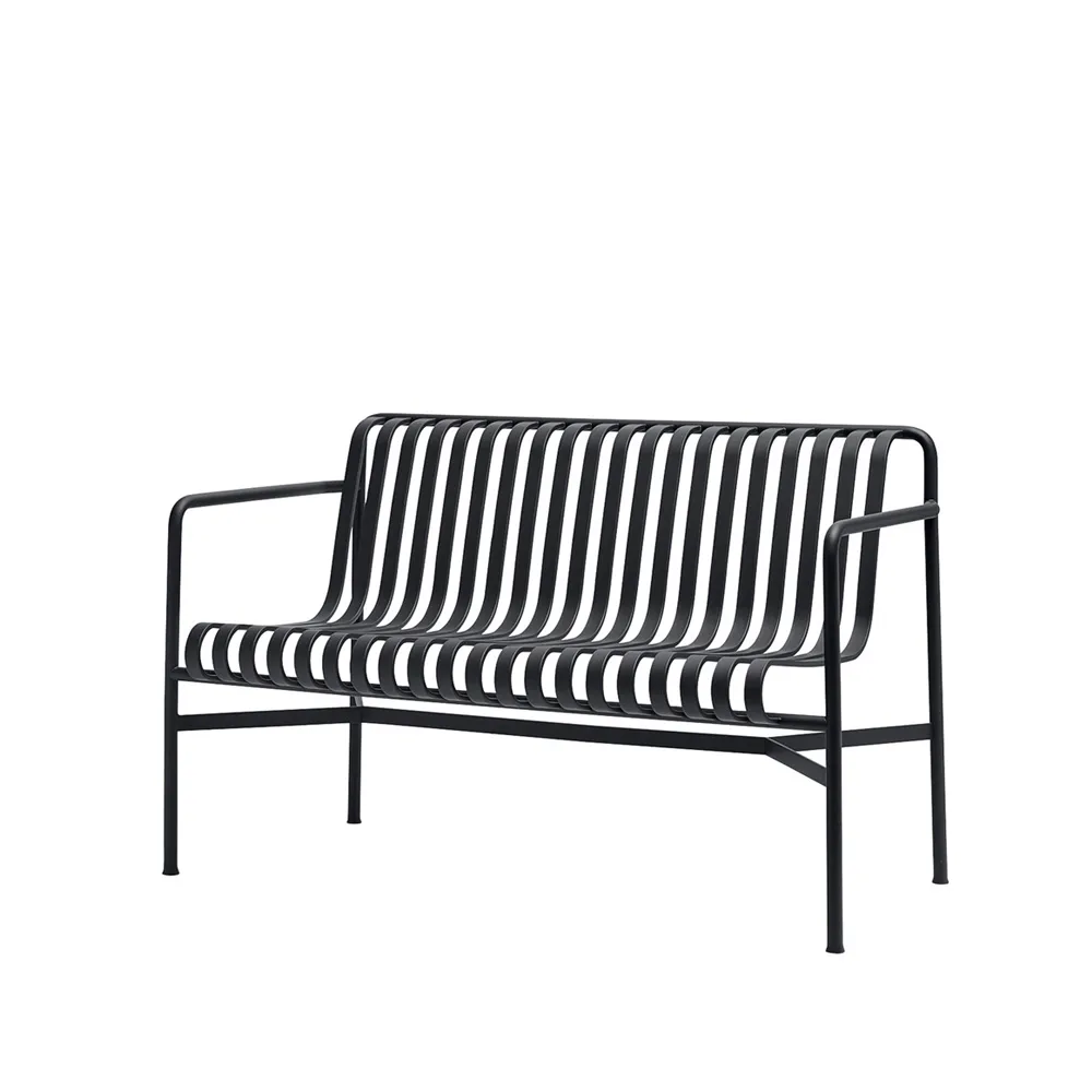 HAY Palissade Dining penkki käsinojilla Anthracite