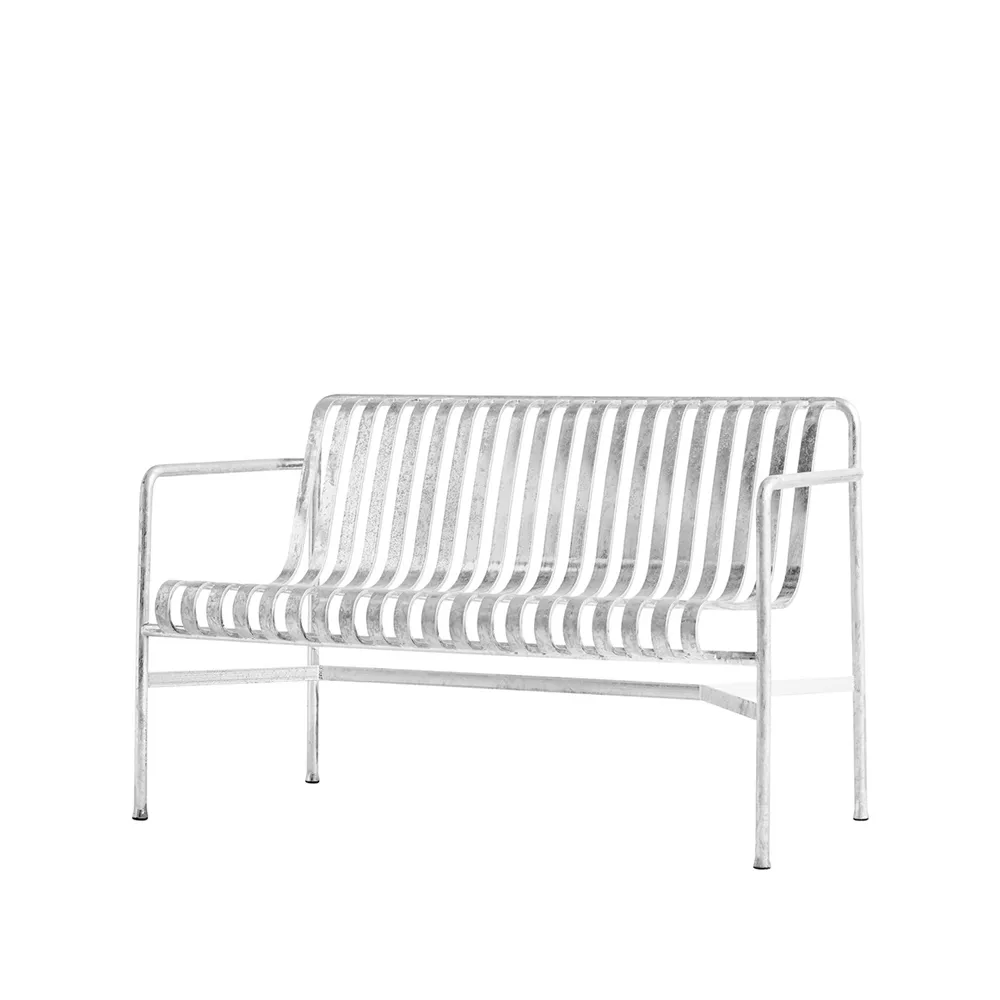 HAY Palissade Dining penkki käsinojilla Hot galvanized
