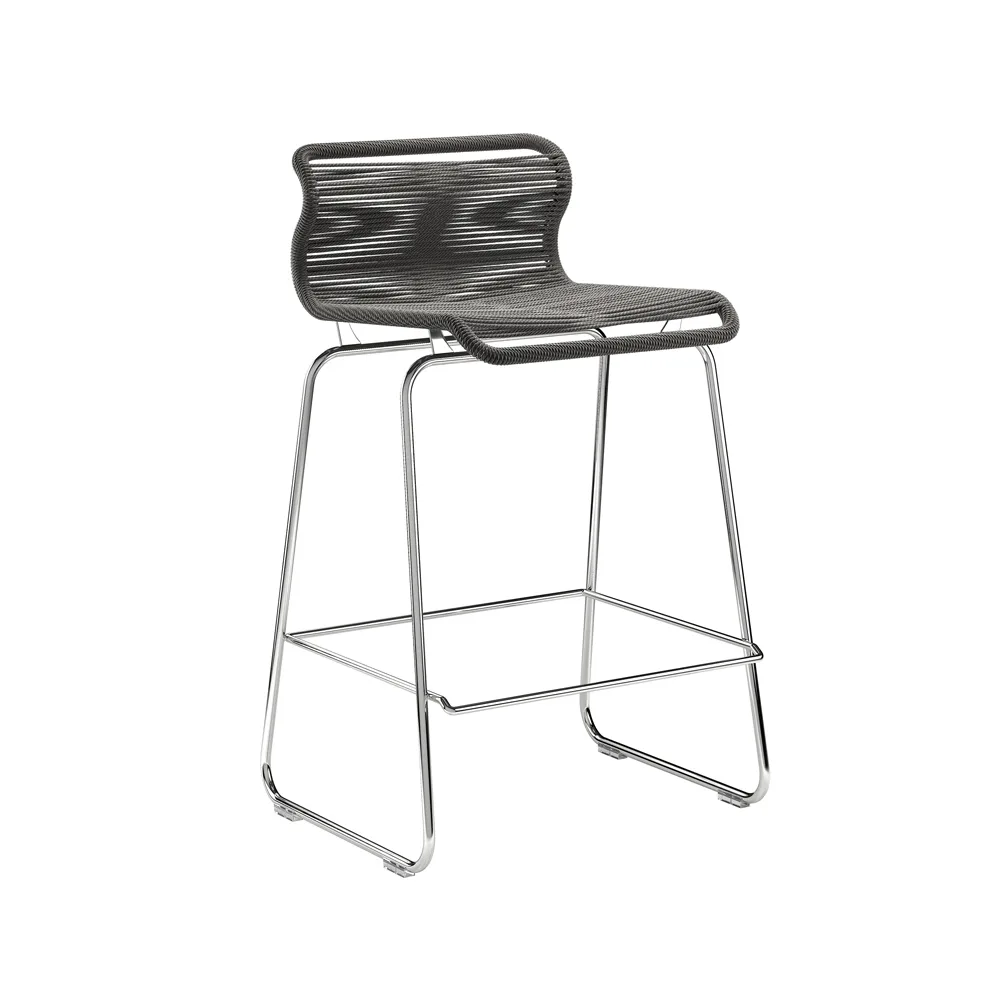 Montana Panton One kitchen -baarituoli Musta, paperi/ruostumaton teräs
