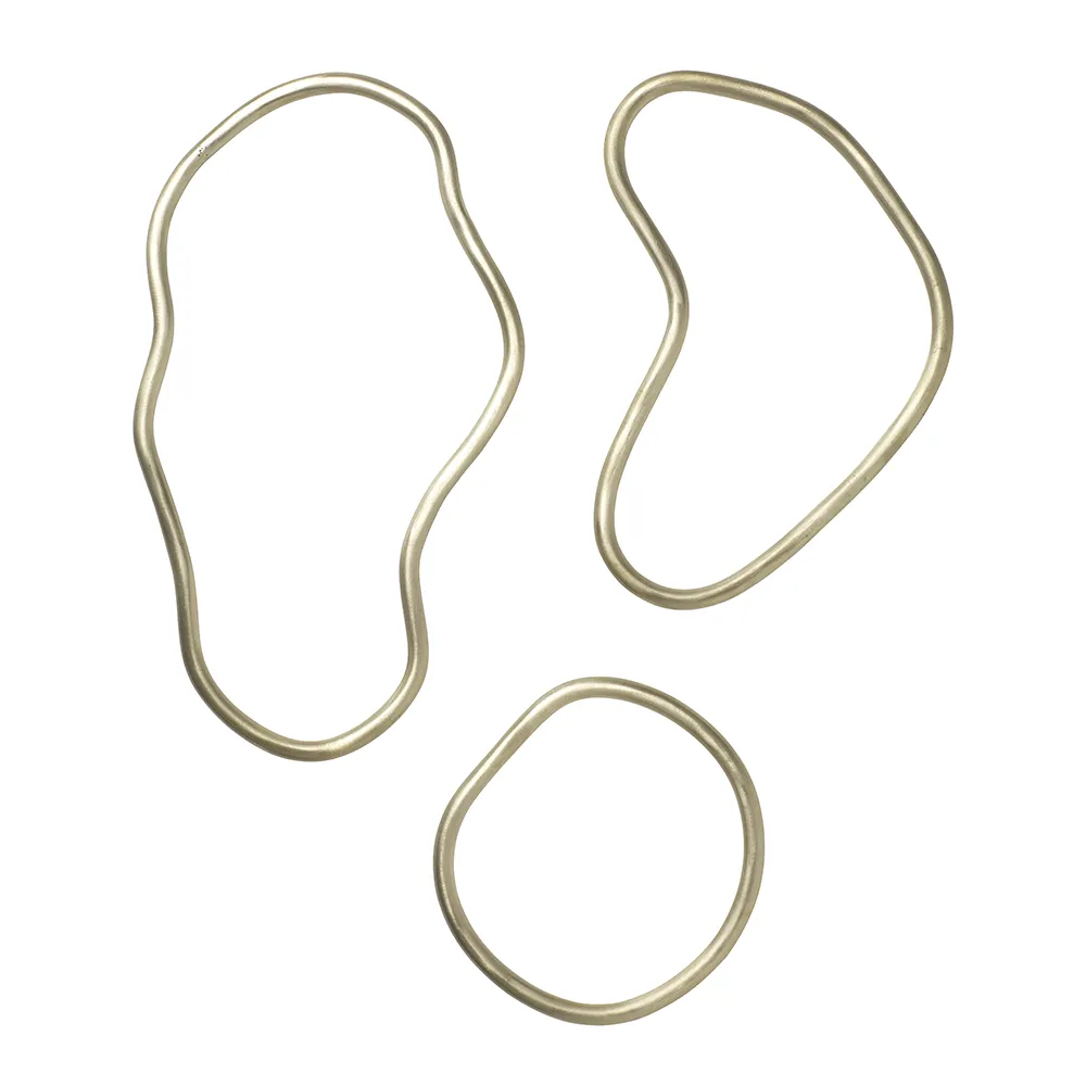 Ferm Living, Pond Trivets - Set of 3 - Brass