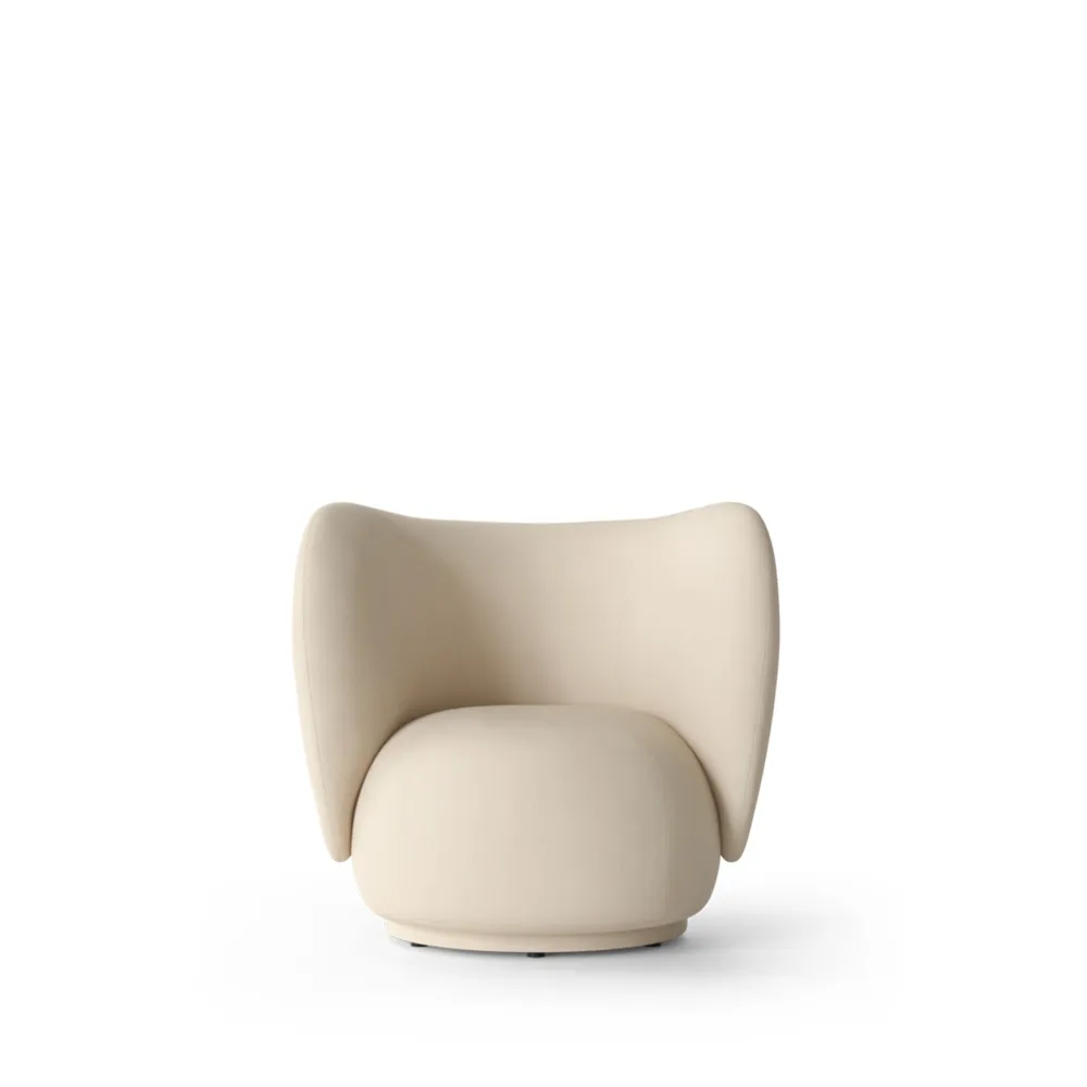 Ferm Living Rico lounge chair -nojatuoli Offwhite, brushed