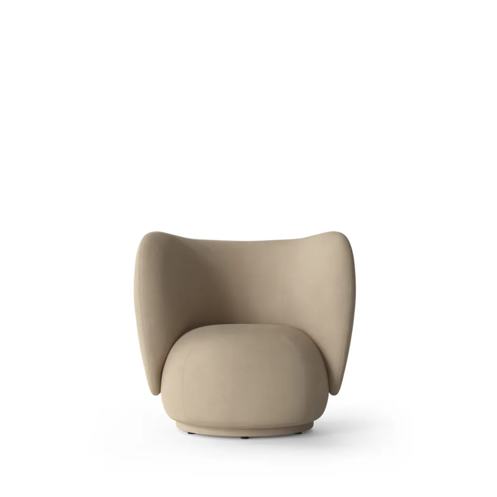 Ferm Living Rico lounge chair -nojatuoli Sand, brushed