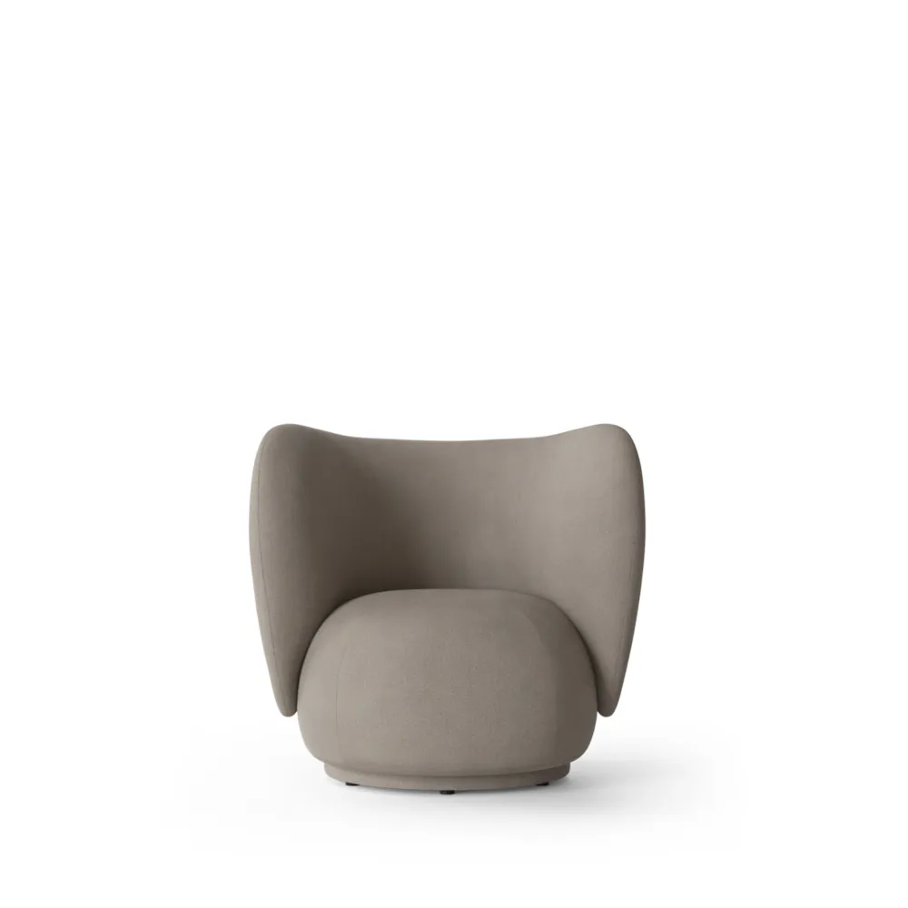 Ferm Living Rico lounge chair -nojatuoli Warm grey, brushed