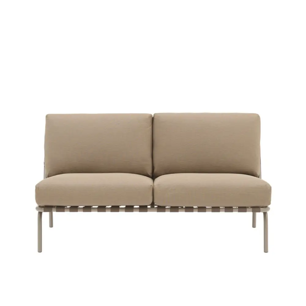 Muuto, Lounge Sohva Settle 2-seater Ribbed Weave 5/Taupe
