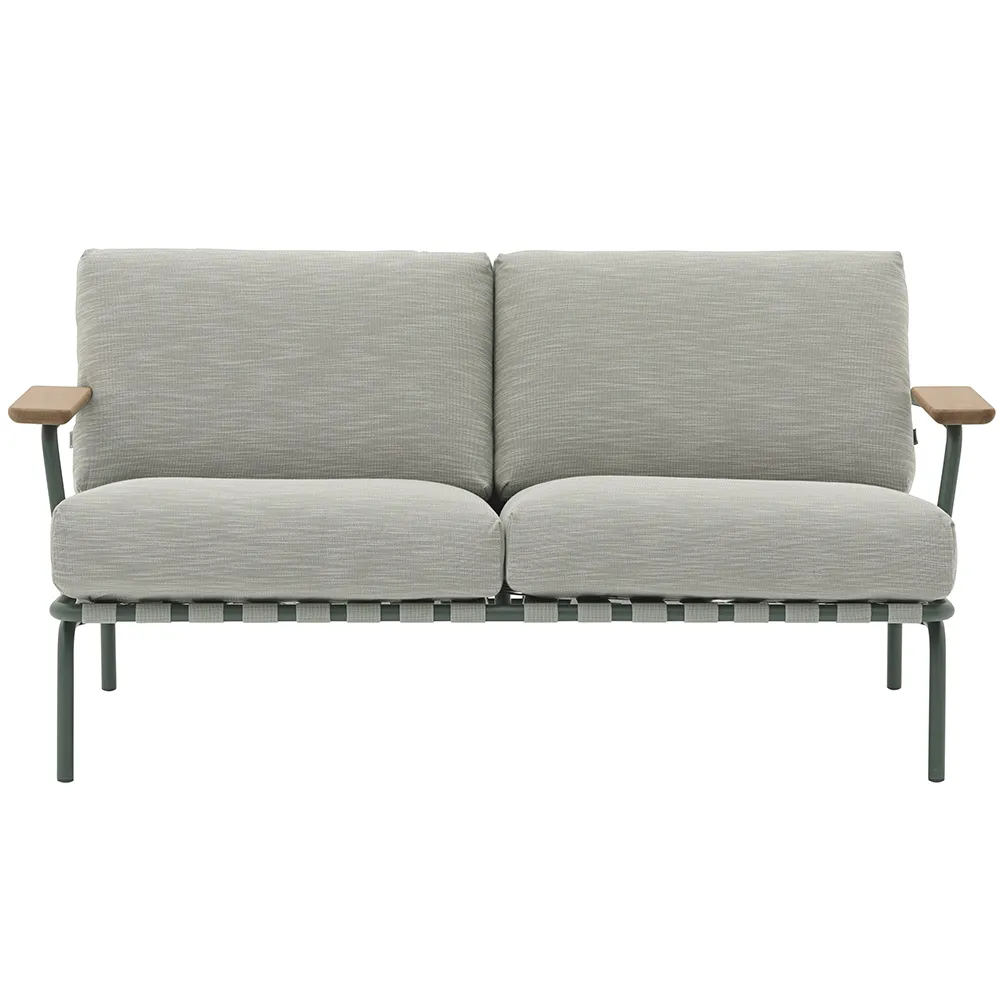Muuto, Settle 2-istuttava sohva Ribbed Weave 2/Dark Green