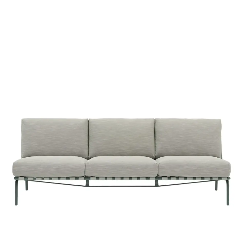 Muuto, Lounge Sohva Settle 3-seater Ribbed Weave 2/Dark Green