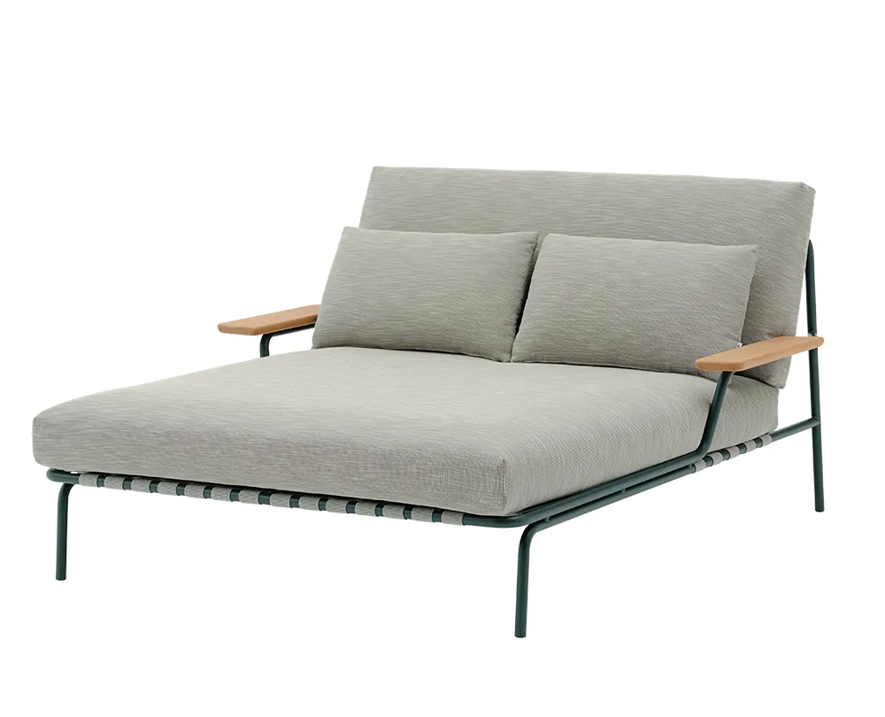 Muuto, Loungebed Settle käsinojilla Dark Green