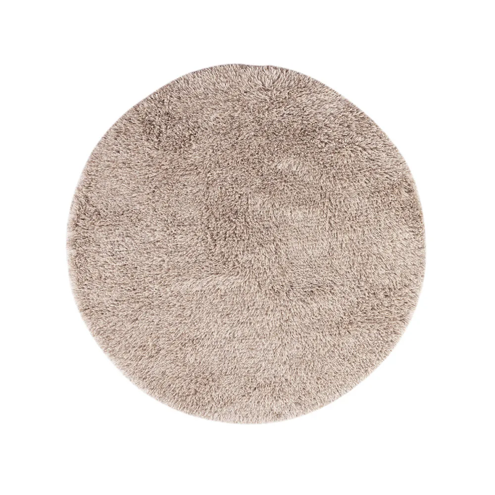 Kateha Shaggy matto pyöreä White/grey, 220 cm
