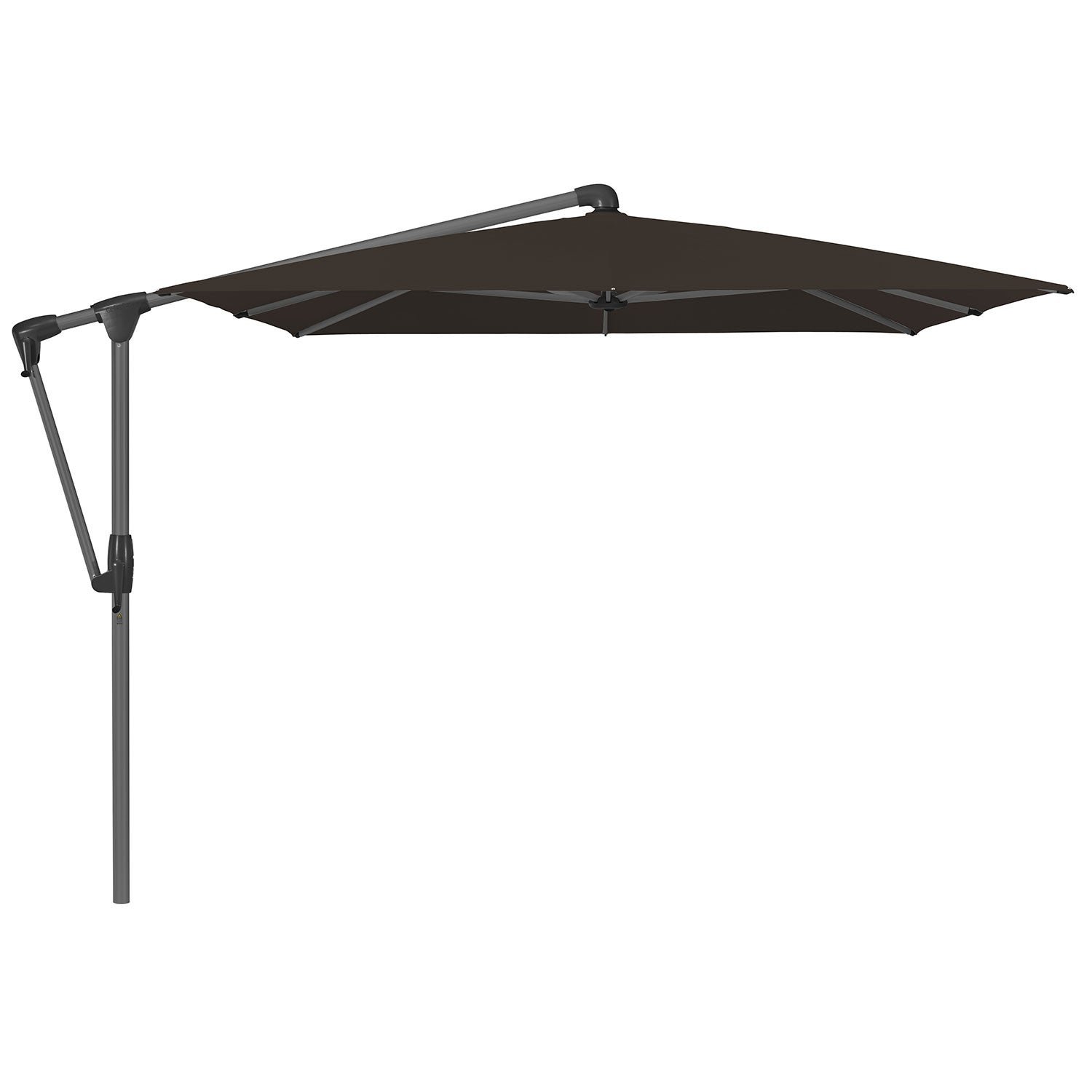 Glatz, Sunwing Casa vapaasti riippuva aurinkovarjo 300 x 240 cm kat. 4 antracite alu / 408 black Glatz