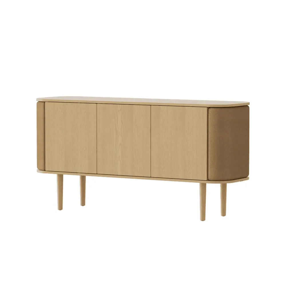 Umage, Treasures 3-ovinen kaappi tammi/Brown faux leather