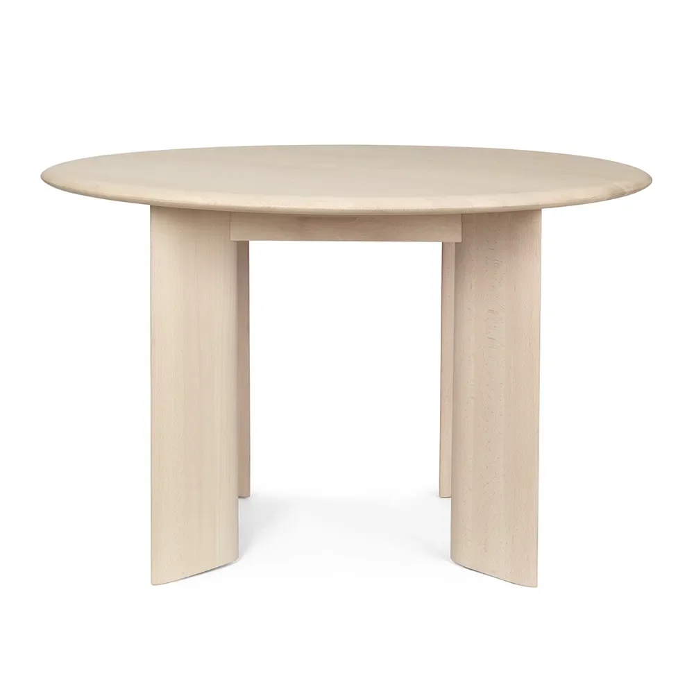 Ferm Living, Bevel Ruokapöytä Ø117 cm - White Oiled Beech