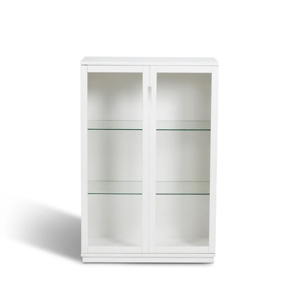 Mavis Aoko vitriinikaappi 120 cm Valkolakka