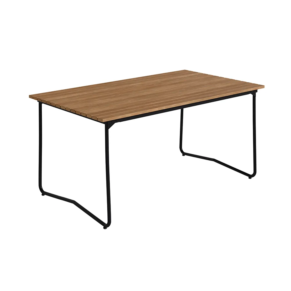 Grythyttan Stålmöbler, Bovik pöytä 150 Teak / Musta