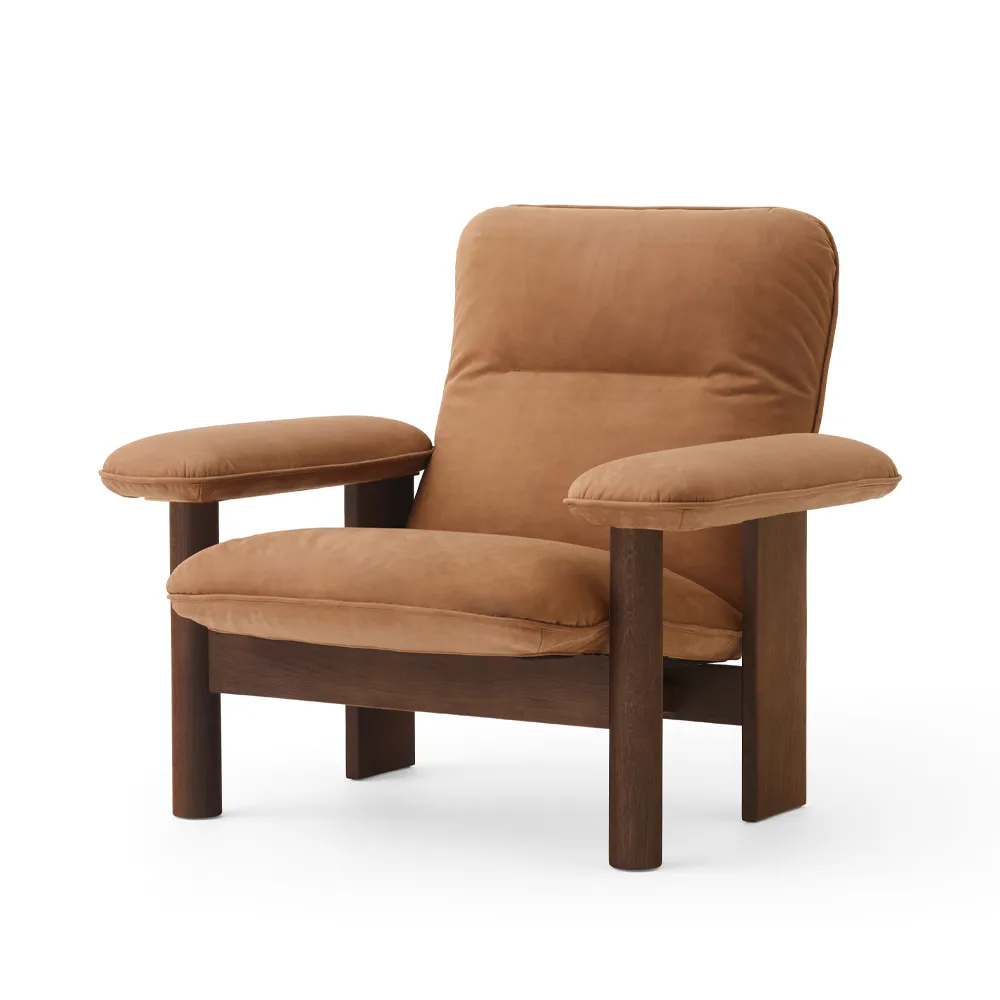 Audo Copenhagen Brasilia nojatuoli Dark oak-Dunes camel leather 21004