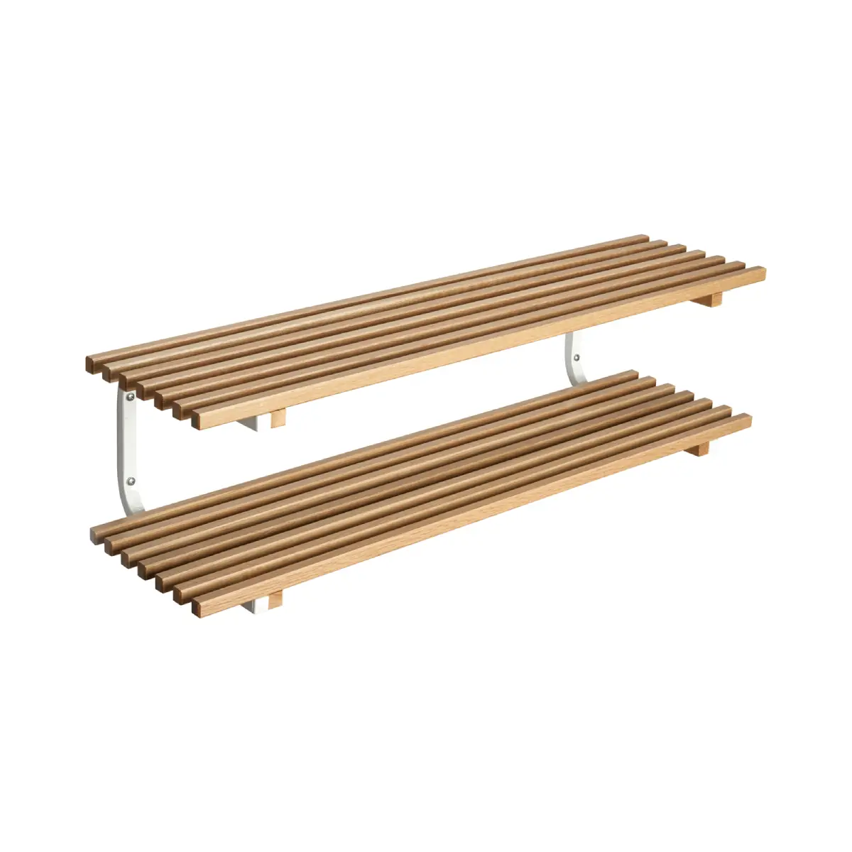 Essem Design, Sara Kenkähylly vägghängd 120 cm Tammi Valkoinen
