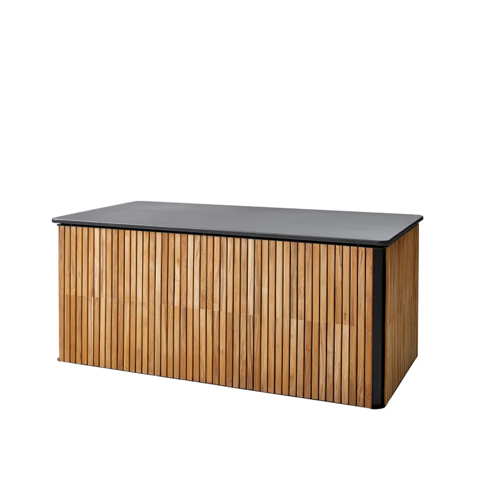 Cane-line Combine säilytyslaatikko Teak, lava grey, suuri