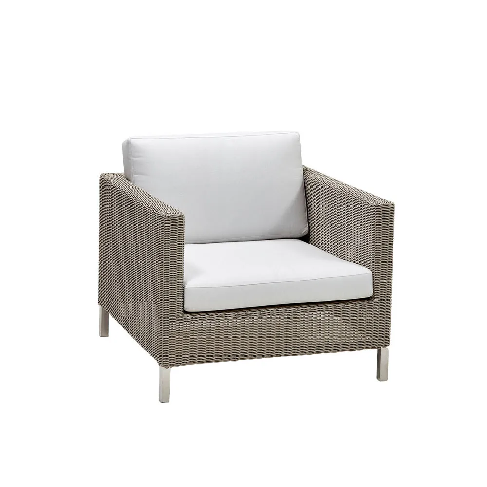 Cane-line Connect nojatuoli weave Taupe, tyynysarja Cane-Line Natté white