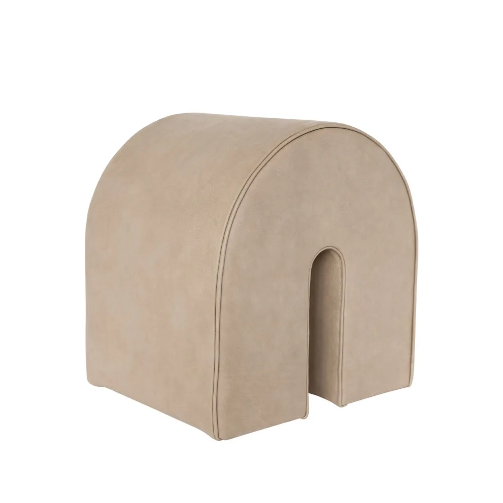 Kristina Dam Studio Curved istuinrahi Nahka light brown