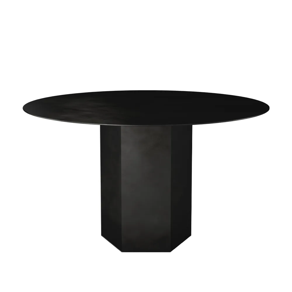 GUBI Epic Steel -ruokapöytä Midnight black