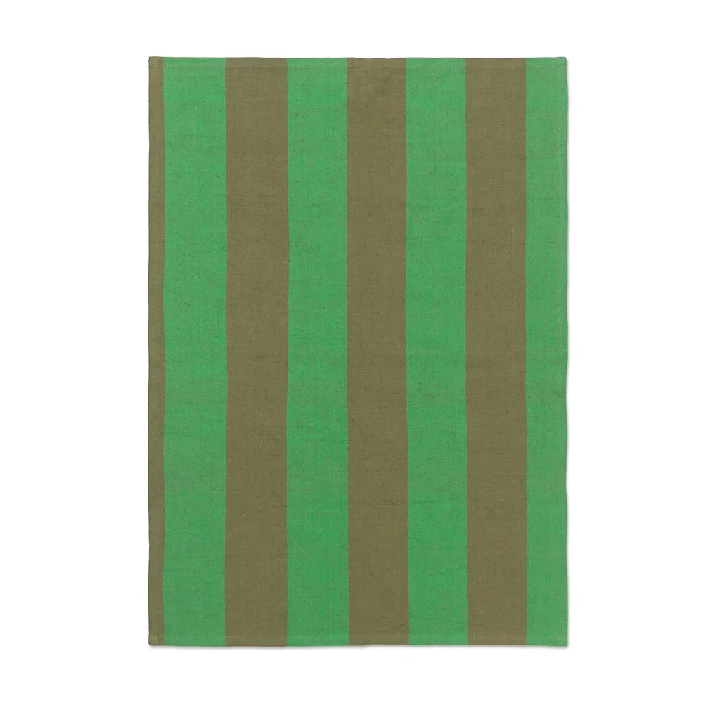 Ferm Living, Keittiöpyyhe Hale Olive/green